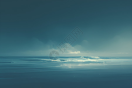 海滩上的海浪背景图片