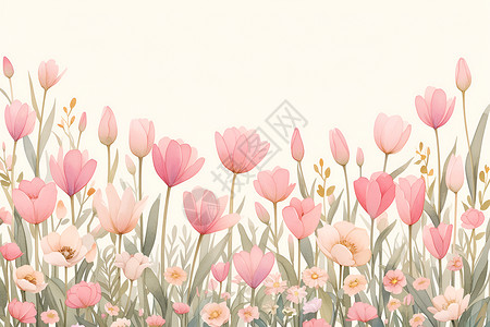 美丽的郁金香花朵背景图片
