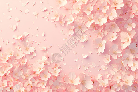 奇幻的粉色花瓣背景图片
