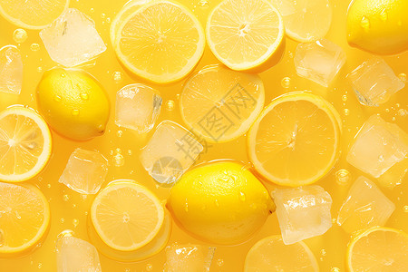 营养美味的柠檬背景图片