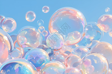 彩色美丽漂浮点点免费下载美丽的彩色泡泡插画