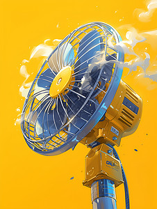 驱散炎热的电风扇背景图片