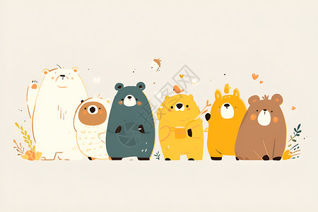 快乐北极熊快乐的北极熊插画