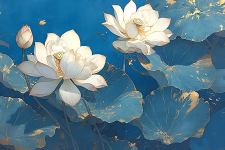 典雅的莲花背景图片