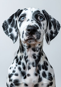 斑点犬头像有斑纹的高清图片