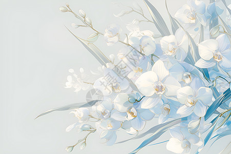 淡雅美丽的兰花背景图片