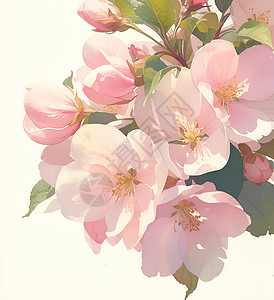 美丽盛开的粉色花朵背景图片