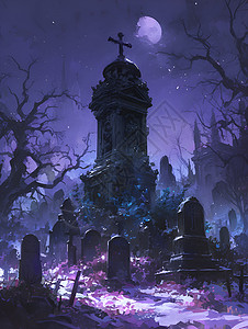 墓地幻境背景图片