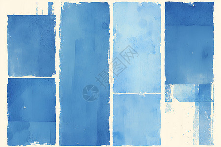 瓷砖设计蓝色的抽象瓷砖插画