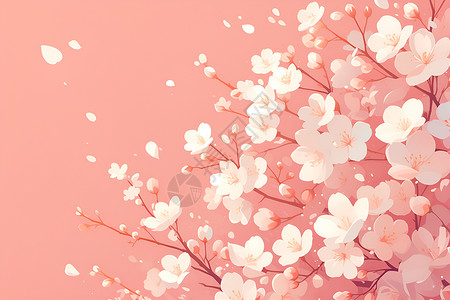 淡雅的樱花背景图片