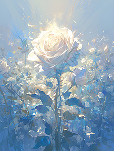 阳光里的玫瑰高清图片