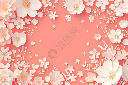 粉色花朵绽放背景图片