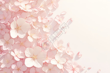 飘落的粉色花瓣背景图片