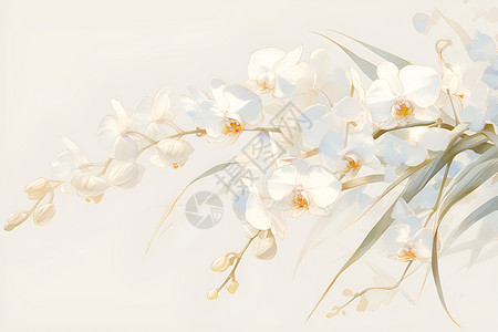 清新雅致的兰花背景图片