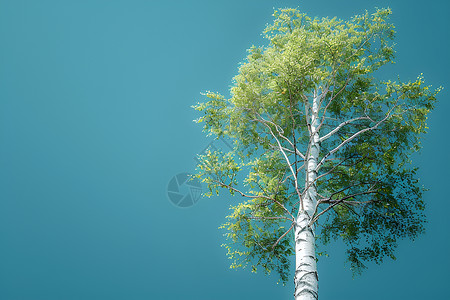 白桦树幼苗植物杉幼苗高清图片