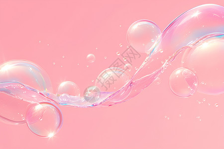 热气球形状气泡梦幻泡泡乐园插画