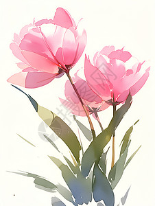 粉饼盒漂亮的鲜花插画