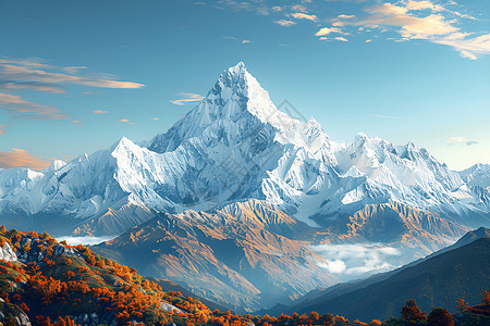 诡谲之美山脉的壮丽之美插画