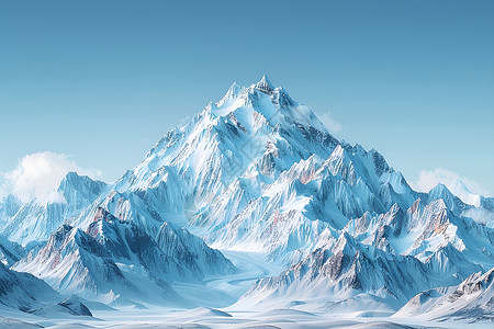巍峨壮丽的雪山背景图片