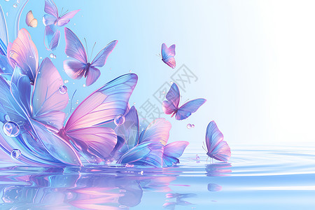梦幻奇观的蝴蝶背景图片