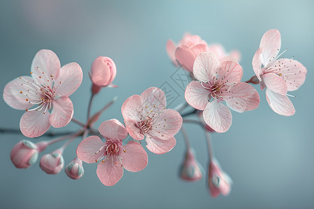 樱花绽放美如意境背景图片
