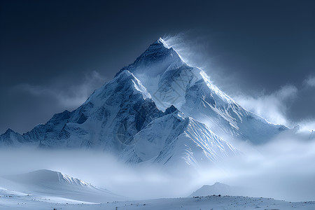 壮观的雪山背景图片