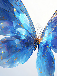 璀璨的蓝色蝴蝶背景图片