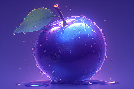 可口的苹果插画背景图片