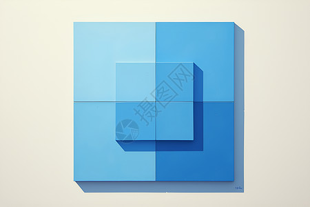 堆叠的蓝色方块背景图片