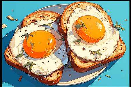 丰富早餐营养丰富的早餐插画