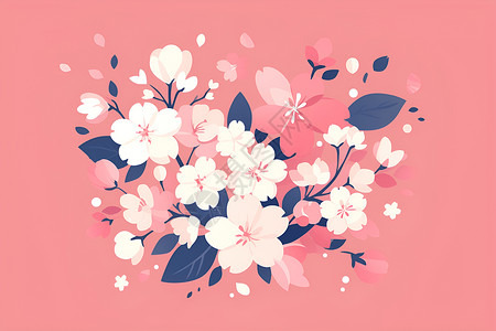 设计的植物樱花背景图片