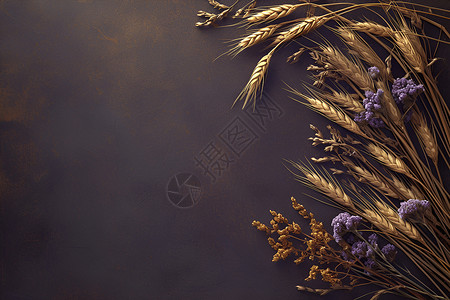 稻谷和干花干花素材高清图片