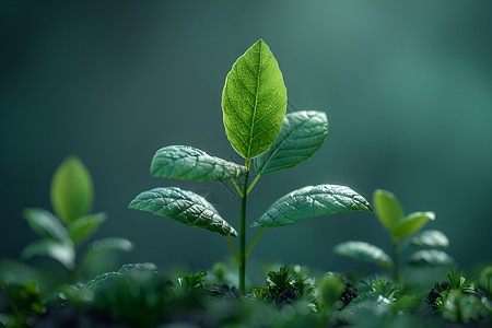 绿色生物绿色的幼苗背景