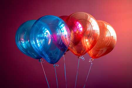 浮空的气球背景图片
