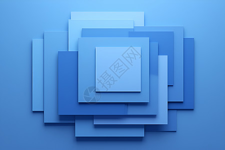 蓝色方块的构图背景图片