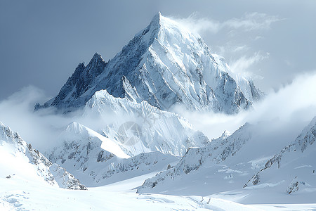 雪山高山雪山壮丽细节背景