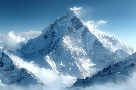 高峰对话喜马拉雅高山背景背景