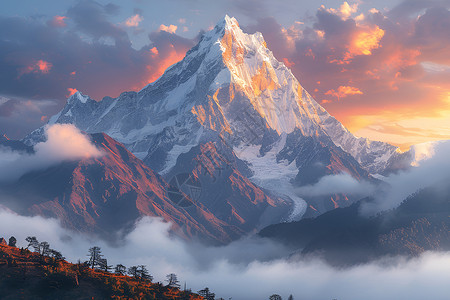 喜马拉雅山脉图片背景