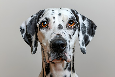 黑白斑点斑点犬的艺术形象背景