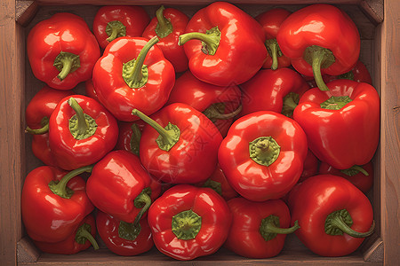 红色蔬菜美味的红辣椒插画