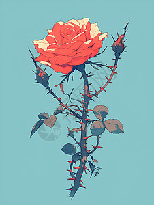 一朵玫瑰的深情力量背景图片