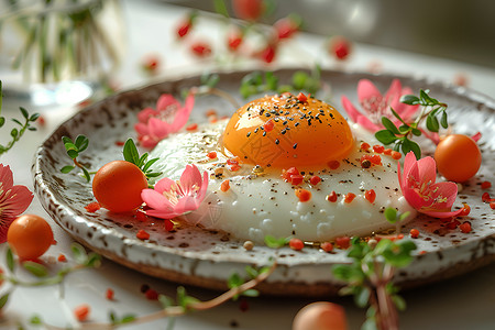 好吃的煎蛋食物蛋白酥高清图片