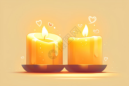 浪漫的烛光背景图片