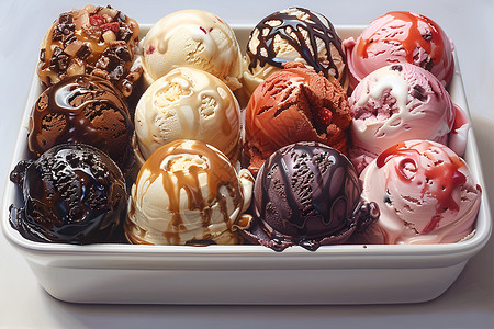 冰淇淋水果巧克力口味冰淇淋背景