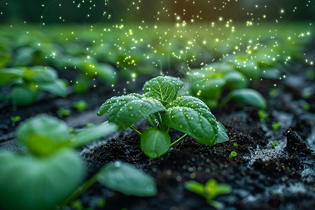 绿色蔬菜油菜绿色蔬菜的智能科技设计图片