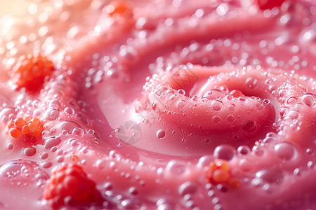 粉红色的水果冰沙背景图片