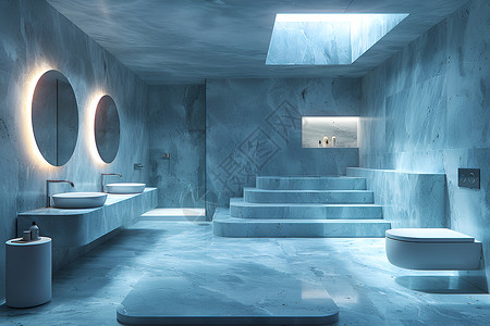 大理石浴室石材成型高清图片
