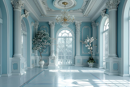 水晶灯豪华的别墅客厅设计图片