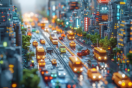 互联城市的交通管理背景图片