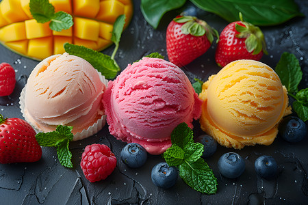 彩色的冰淇淋高清图片